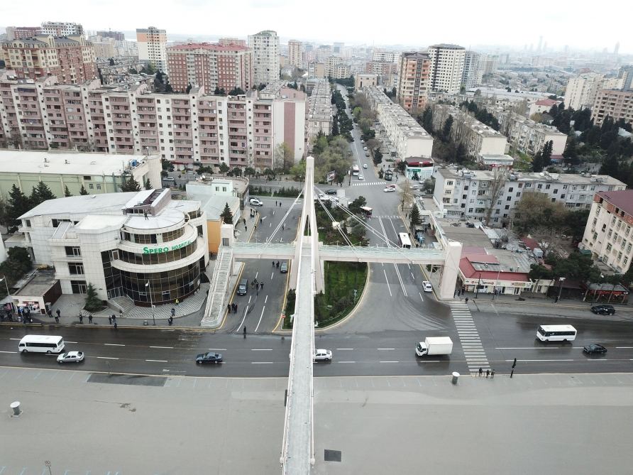 Azerbaijani president attends inauguration of pedestrian crossing at intersection of Moscow Avenue and 20 January Street (PHOTO)