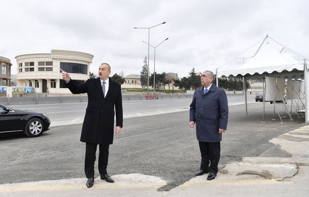 President Ilham Aliyev: Baku-Sumgayit road and all interchanges must be put into operation within about two, maximum three months