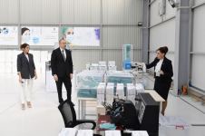 President Ilham Aliyev, First Lady Mehriban Aliyeva attend opening of medical masks manufacturing enterprise in Sumgayit Chemical Industrial Park (PHOTO/VIDEO)
