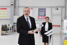 President Ilham Aliyev, First Lady Mehriban Aliyeva attend opening of medical masks manufacturing enterprise in Sumgayit Chemical Industrial Park (PHOTO/VIDEO)