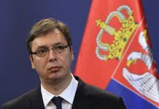 Vucic arrives at building of General Staff of Serbian Armed Forces