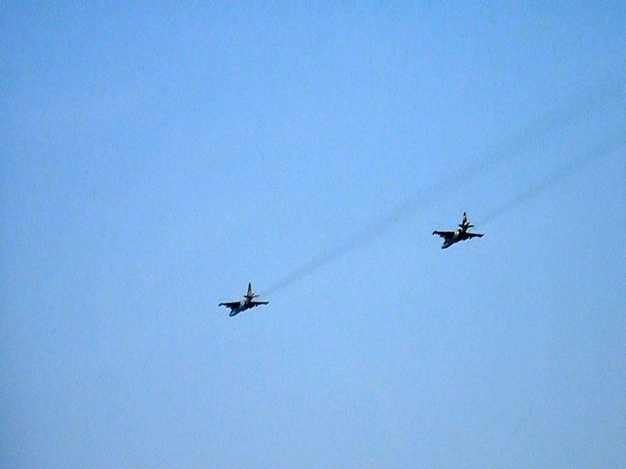 Проведено летно-тактическое учение с участием экипажей самолетов МиГ-29 и Су-25 ВВС Азербайджана (ФОТО/ВИДЕО)