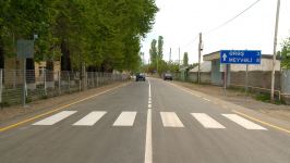 Yevlaxda avtomobil yolu yenidən qurulub (FOTO)