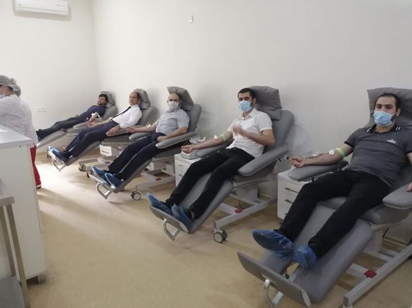 Сотрудники Дворца Гейдара Алиева приняли участие в акции по сдаче крови