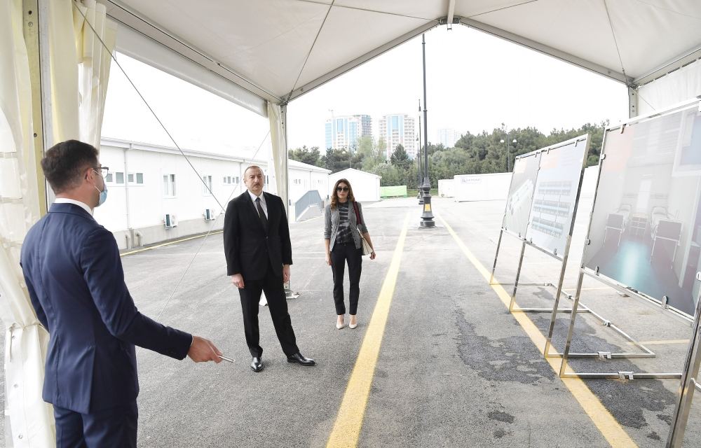 Президент Ильхам Алиев и Первая леди Мехрибан Алиева приняли участие в открытии первого больничного комплекса модульного типа в Баку (ФОТО/ВИДЕО)