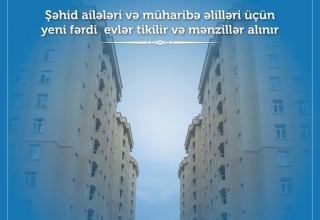В Азербайджане продолжается строительство частных домов для  беженцев и инвалидов войны