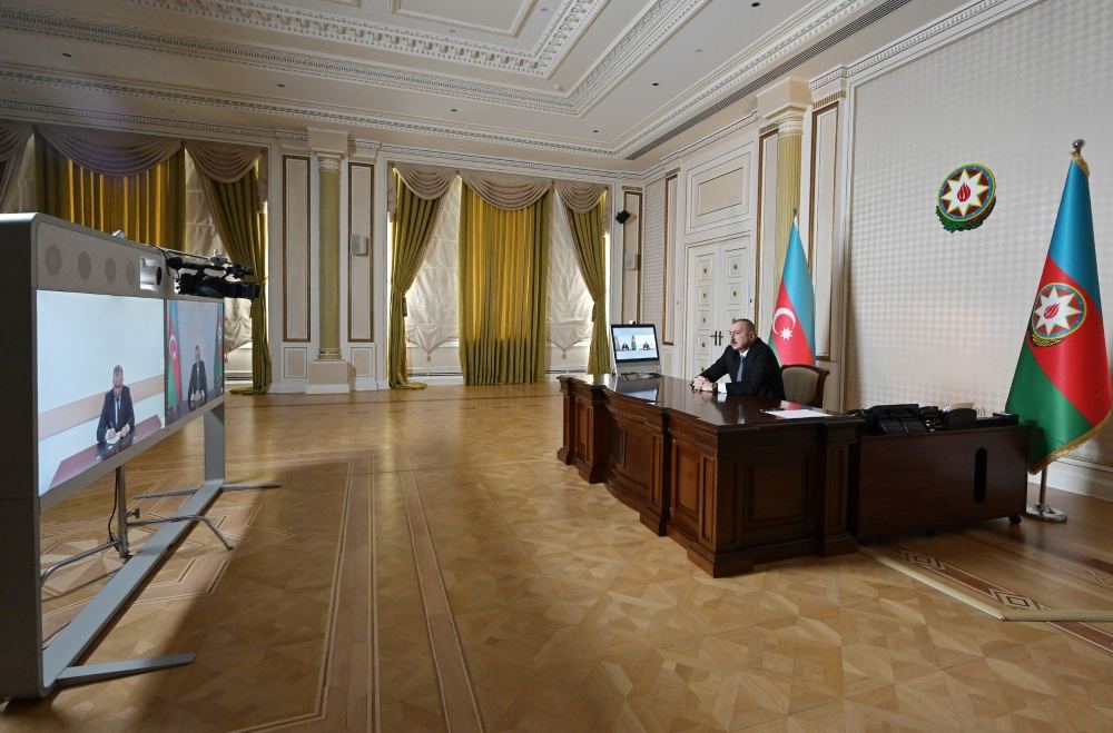Prezident İlham Əliyev Azər Qocayevi videoformatda qəbul edib (FOTO/VİDEO) (YENİLƏNİB)