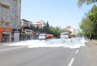 В Баку продезинфицированы более 400 улиц и проспектов (ФОТО)