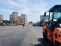 Завершается ремонт на въезде на пр. Зии Буниятова в Баку (ФОТО)