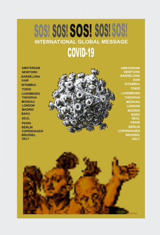 Global message – плакаты азербайджанского художника о правилах карантина в период пандемии (ФОТО)