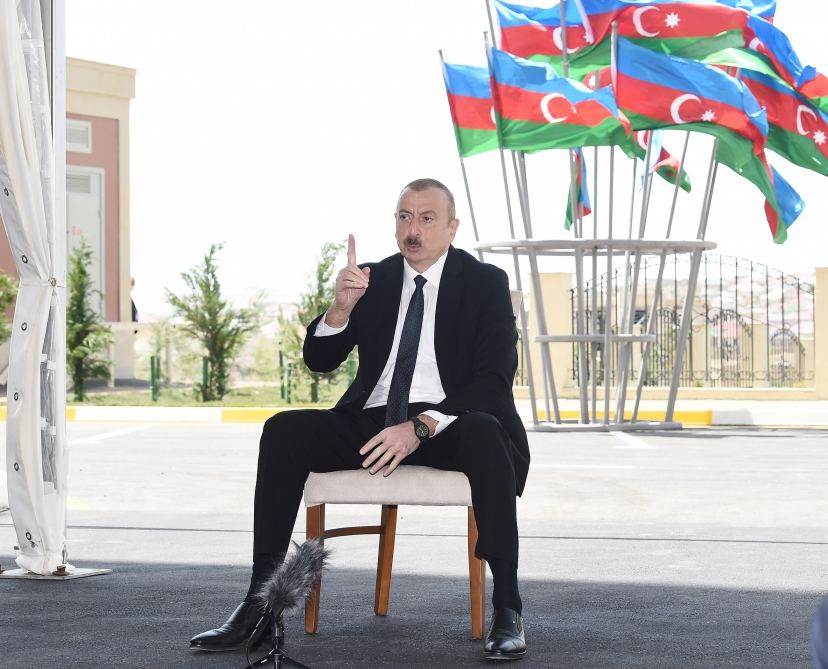 Президент Ильхам Алиев: После освобождения наших земель от оккупации мы построим на них прекрасные здания, городки, заново отстроим разрушенные армянами города