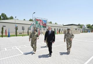 Azerbaijani president visits military unit in Aghdam (PHOTO/VIDEO)