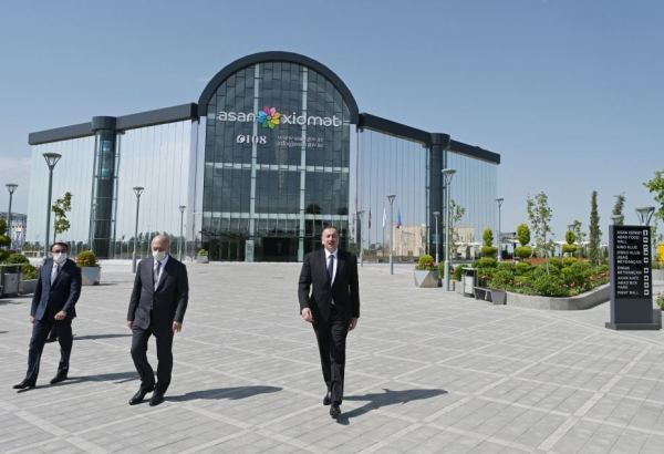 Azerbaijani president inaugurates “ASAN xidmet” center in Aghjabadi (PHOTO/VIDEO)