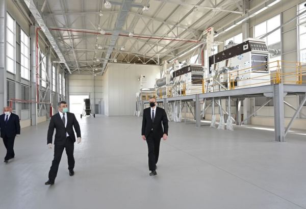 Azerbaijani president inaugurates grain processing plant in Aghjabadi (PHOTO/VIDEO)