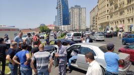 Bakıda maşın oğrusu qəza törətdi (FOTO)