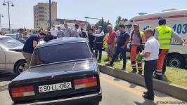 Bakıda maşın oğrusu qəza törətdi (FOTO)