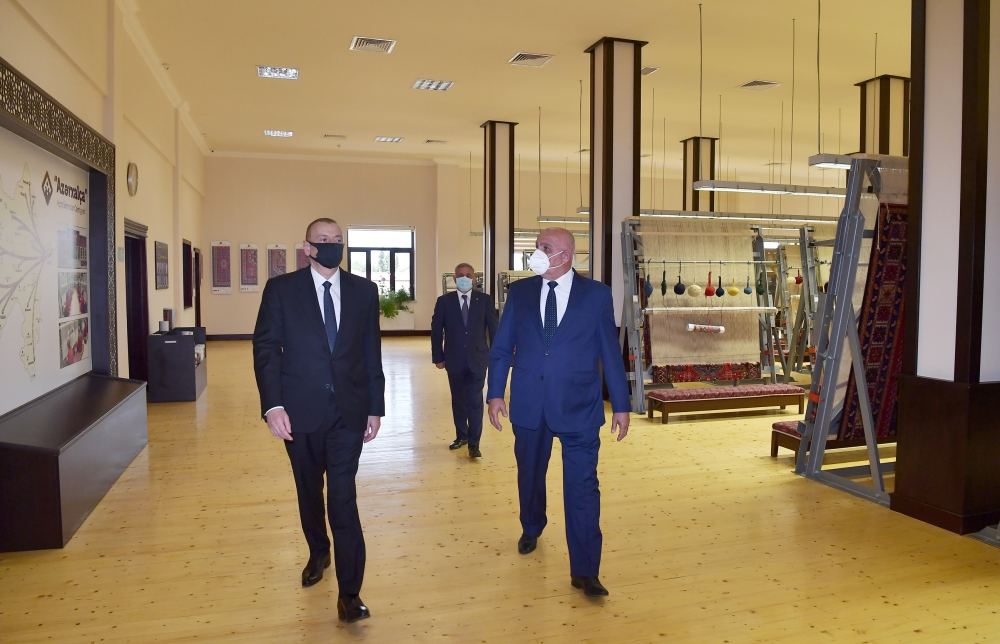 Azerbaijani president attends inauguration of Tartar branch of “Azerkhalcha” OJSC (PHOTO/VIDEO)