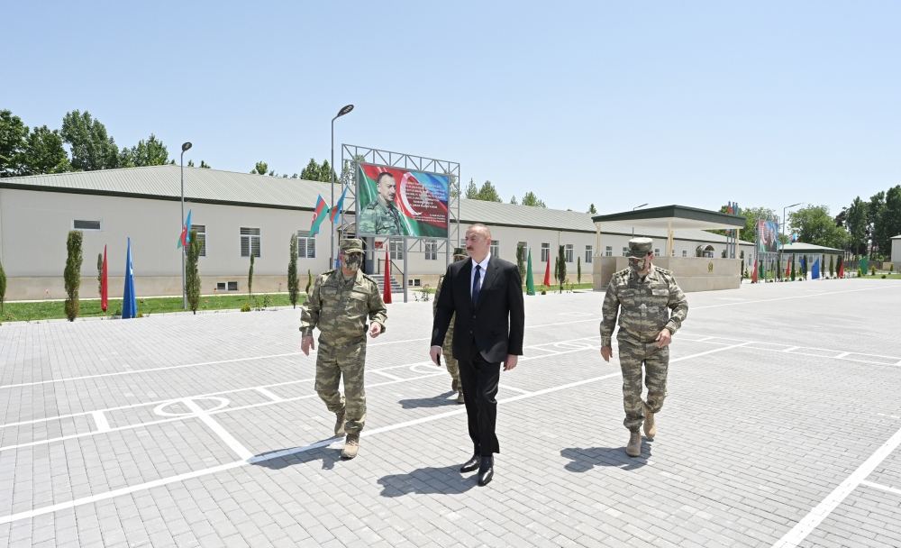 Azerbaijani president visits military unit in Aghdam (PHOTO/VIDEO)