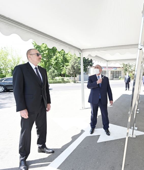 Azerbaijani president opens newly renovated highway (PHOTO/VIDEO)