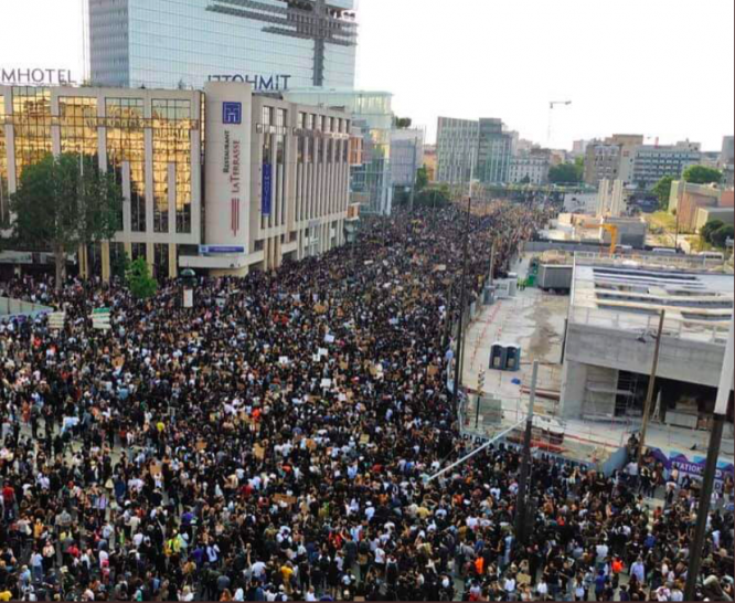 В Париже на протест против пенсионной реформы вышли 87 тыс. человек