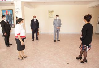 Глава ИВ Хачмазского района ознакомился с условиями в школах, где будут проведены экзамены (ФОТО)