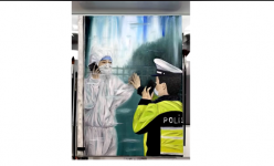 Мы благодарны! Выставка о самоотверженности врачей и полицейских в Азербайджане  (ВИДЕО) - Gallery Thumbnail