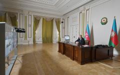 Video conference held between Azerbaijani president, WB’s newly appointed VP (PHOTO)