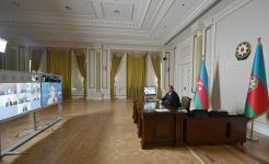 Video conference held between Azerbaijani president, WB’s newly appointed VP (PHOTO)