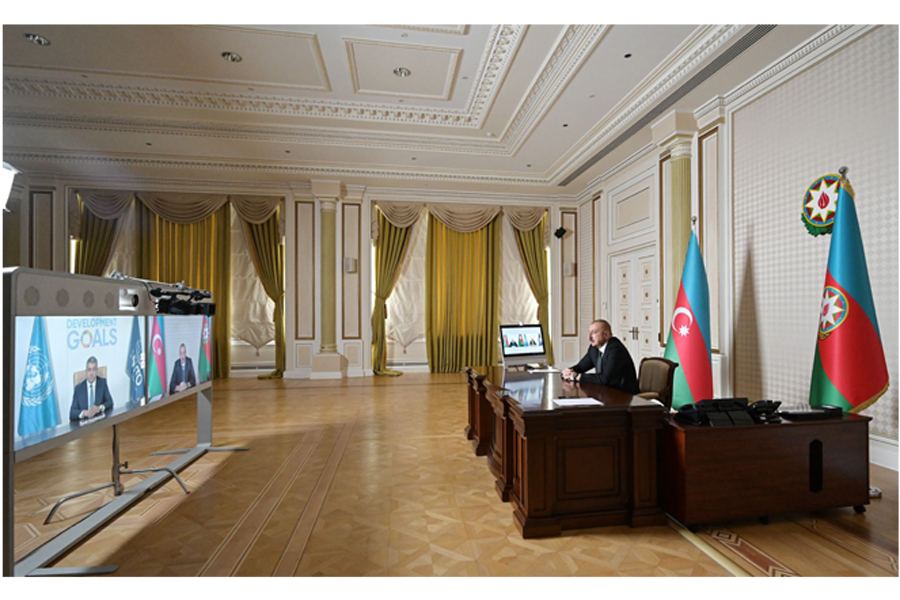 Videoconference held between Azerbaijani president, WTO secretary-general (PHOTO/VIDEO)