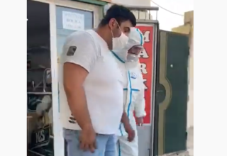 Bakıda COVID-19 daşıyıcısı olan şəxs marketdə saxlanıldı (VİDEO)