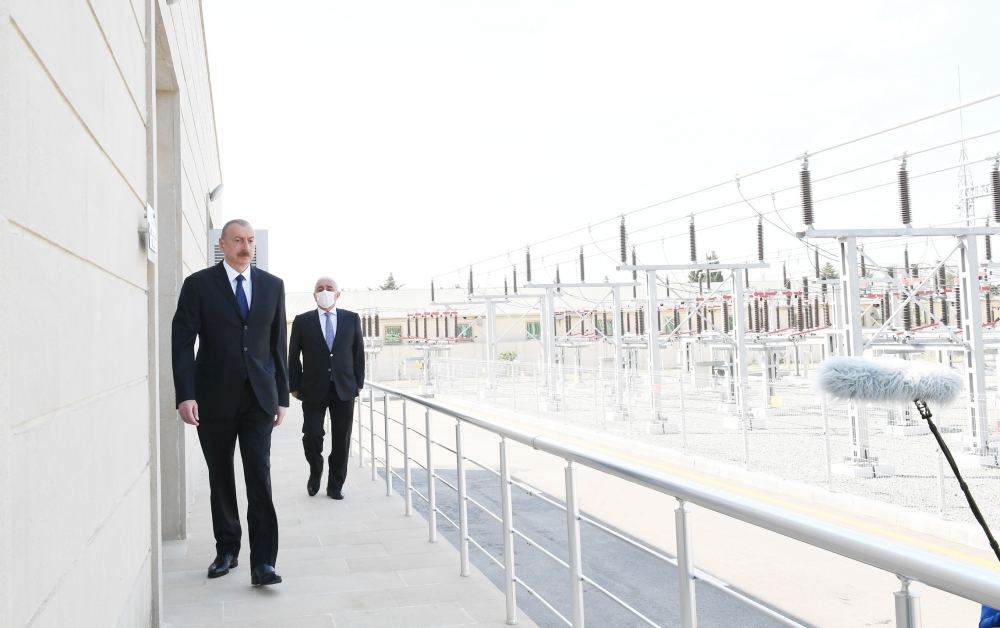 Президент Ильхам Алиев принял участие в открытии подстанции "8-й км" в Низаминском районе Баку после реконструкции (ФОТО)