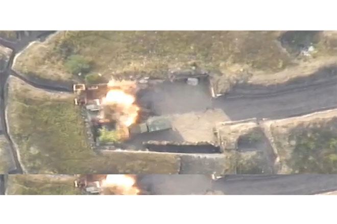 Azerbaijan strikes Armenian army stronghold, destroys manpower (VIDEO)