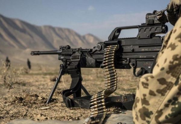 Azerbaijani Army positions subjected fo fire