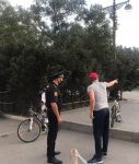 Polis velosipedçilərin hərəkətinin tənzimlənməsi məqsədilə reyd keçirib (FOTO/VİDEO)