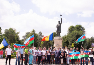 В Кишиневе прошла акция поддержки азербайджанского государства и армии
