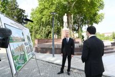 Президент Ильхам Алиев посетил памятник великому лидеру Гейдару Алиеву в Исмаиллы (ФОТО)