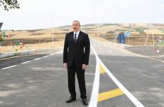 Президент Ильхам Алиев принял участие в открытии автодороги Муганлы-Исмаиллы-Тезекенд-Агбулаг-Гошакенд после реконструкции (ФОТО)