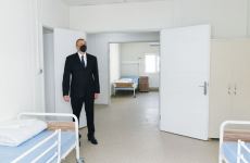 Президент Ильхам Алиев принял участие в открытии больницы модульного типа в Исмаиллы (ФОТО)
