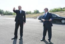 President Aliyev views reconstruction of part of Baku-Shamakhi-Mughanli-Ismayilli-Gabala highway