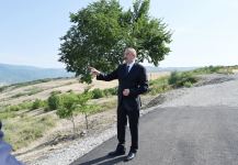 President Aliyev views reconstruction of part of Baku-Shamakhi-Mughanli-Ismayilli-Gabala highway