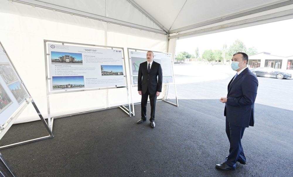 President Ilham Aliyev attends groundbreaking ceremony for “DOST Evi” center in Ismayilli (PHOTO)