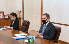 Azerbaijani FM meets with US ambassador (PHOTO)
