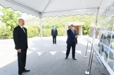 Azerbaijani president attends opening of newly renovated Balakan-Gazbina-Ititala highway (PHOTO)