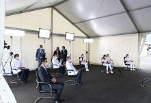 Президент Ильхам Алиев ознакомился с условиями, созданными в больнице модульного типа в Шеки (ФОТО)