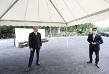 Azerbaijani president views “Bal meyve” gardening in Balakan (PHOTO)