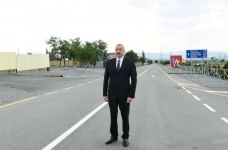 Prezident İlham Əliyev Şəkidə Qoxmuq-Baltalı-Babaratma-Qaradağlı-Qudula-Daşüz avtomobil yolunun açılışında iştirak edib (FOTO) (YENİLƏNİB)