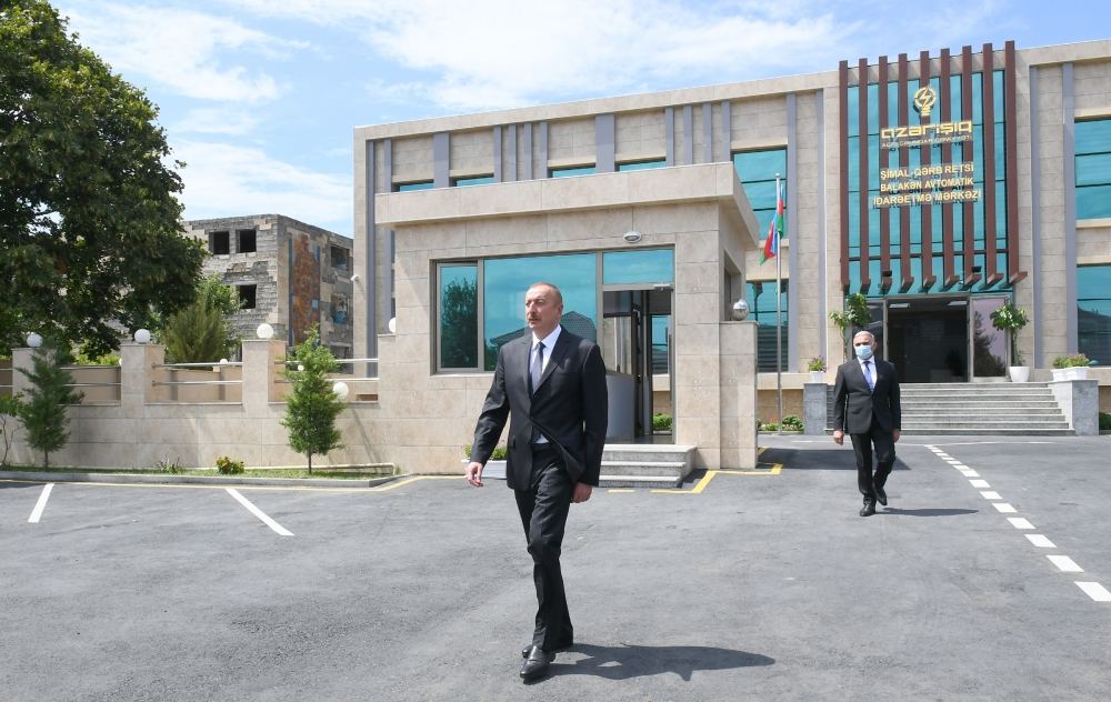 Президент Ильхам Алиев принял участие в мероприятии по сдаче в эксплуатацию  Балакенского центра автоматического управления и контроля ОАО "Азеришыг" (ФОТО)