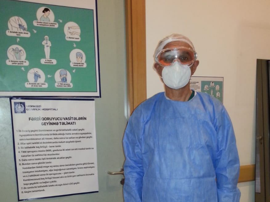 Dr. Səttar Yaqubov: Koronovirusla mübarizə aparan Mərkəzi Gömrük Hospitalının tibb personalının sağlamlığının qorunması bizim əsas vəzifə borcumuzdur