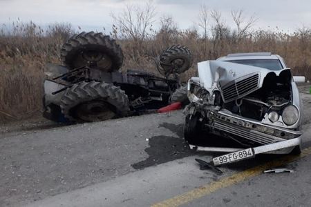 Avtomobil qəzaları nəticəsində yol təsərrüfatına 379 min manat ziyan dəyib