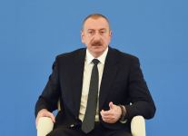 President Ilham Aliyev viewed construction of 330/220/110 kV Gobu power substation (PHOTO)
